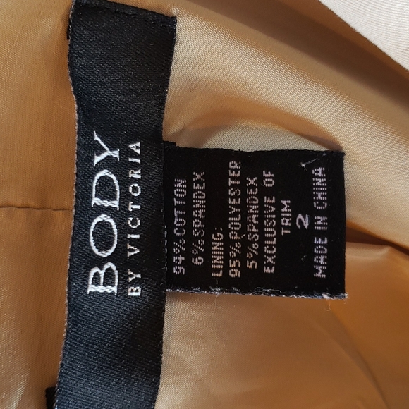 045 BODY By Victoria Secret Khaki Blazer Jacket sz 2 Women's Business - Picture 4 of 5